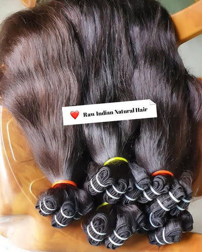 𝗥𝗮𝘄 𝗜𝗻𝗱𝗶𝗮𝗻 𝗦𝘁𝗿𝗮𝗶𝗴𝗵𝘁 𝗪𝗲𝗳𝘁 𝗛𝗮𝗶𝗿 𝟯 𝗣𝗰𝘀