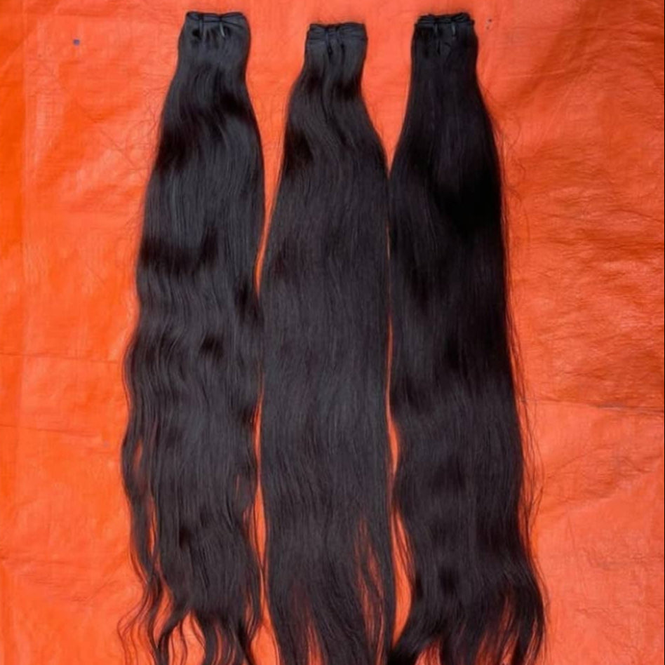 𝗥𝗮𝘄 𝗜𝗻𝗱𝗶𝗮𝗻 𝗦𝘁𝗿𝗮𝗶𝗴𝗵𝘁 𝗪𝗲𝗳𝘁 𝗛𝗮𝗶𝗿 𝟯 𝗣𝗰𝘀