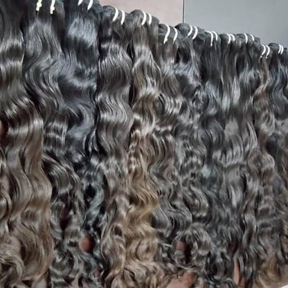 𝗥𝗮𝘄 𝗜𝗻𝗱𝗶𝗮𝗻 𝗪𝗮𝘃𝘆 𝗪𝗲𝗳𝘁 𝗛𝗮𝗶𝗿 𝟯 𝗣𝗰𝘀