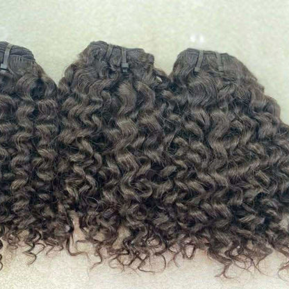 𝗥𝗮𝘄 𝗜𝗻𝗱𝗶𝗮𝗻 𝗖𝘂𝗿𝗹𝘆 𝗪𝗲𝗳𝘁 𝗛𝗮𝗶𝗿 𝟯 𝗣𝗰𝘀